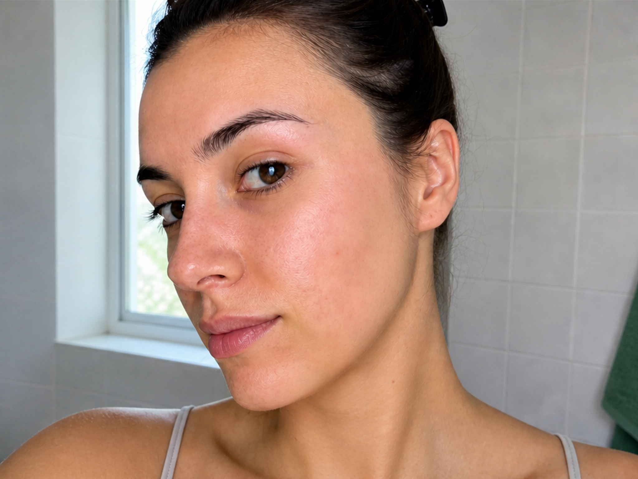 Skin after using the WellRinse filtered shower head