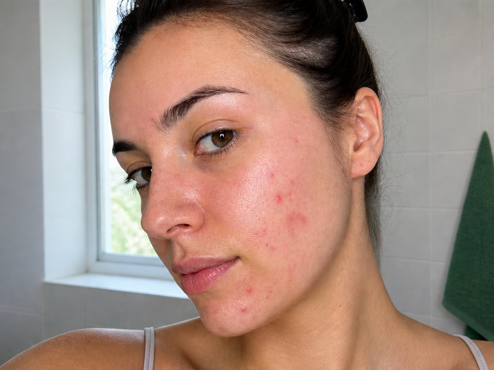 Skin before using the WellRinse filtered shower head